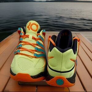 Nike KD Men’s Lime Green & Orange Basketball Shoes